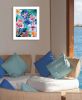"Tropical Flowers" by Seven Trees Design, Ready to Hang Framed Print, White Frame