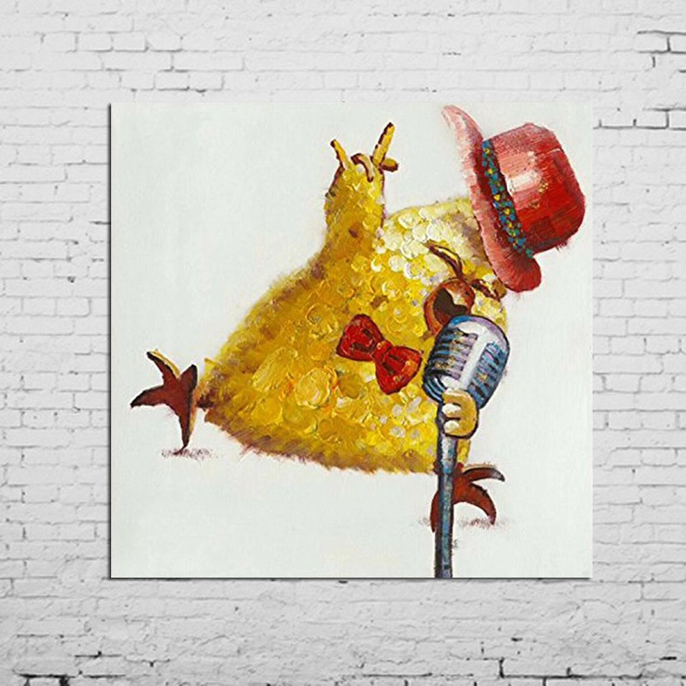 100% Hand Painted Abstract Oil Painting Wall Art Modern Minimalist Cute Chick Picture Canvas Home Decor For Children Room No Frame 100% Hand Painted Abstract Oil Painting Wall Art Modern Minimalist Cute Chick Picture Canvas Home Decor For Children Room No Frame